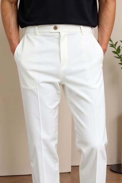 Smart Luxury Regular Fit Chino Ankle Pants-VibeCloset