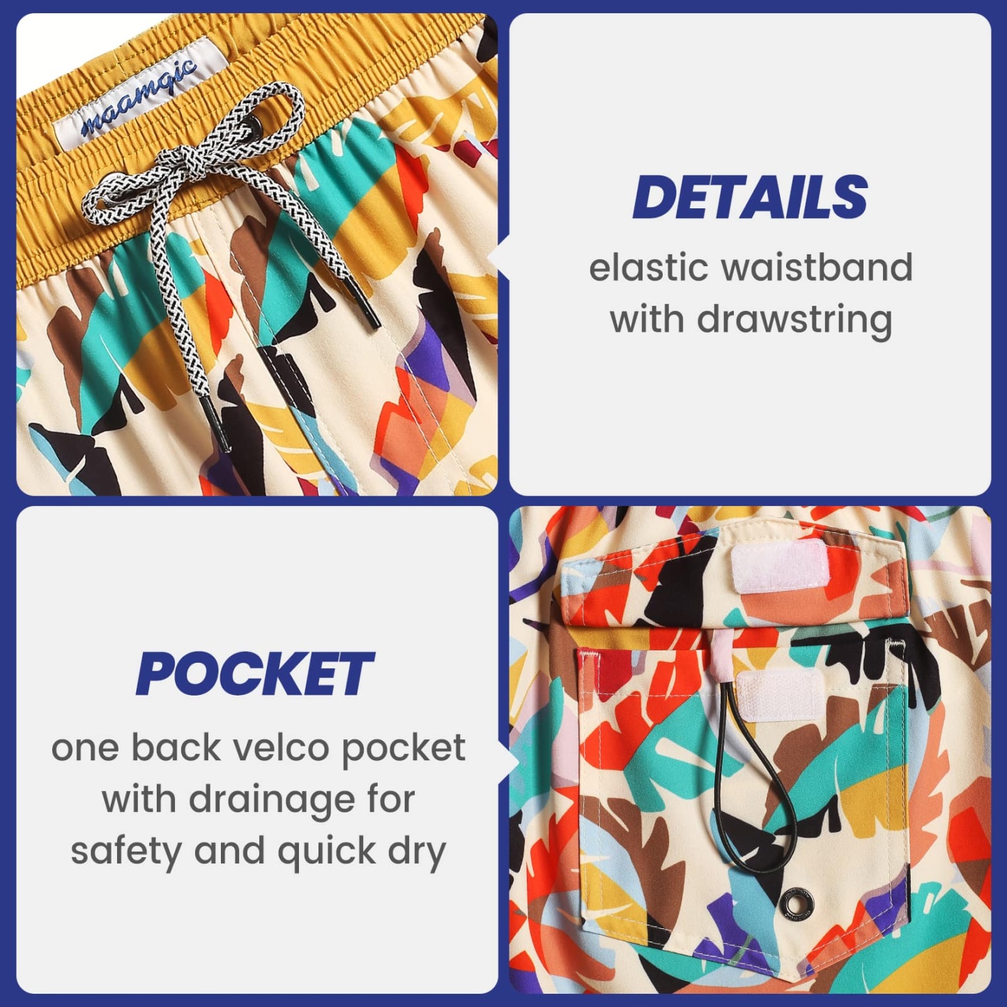 4.5 Inch Inseam Vintage Stretch Swallow Homing Swim Trunks-unboundedy