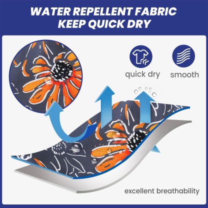 4.5 Inch Inseam Vintage Stretch Sunflower Printed Swim Trunks-VibeCloset