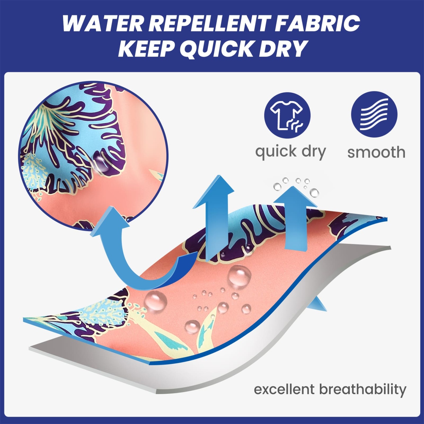 4.5 Inch Inseam Vintage Bluebird Hibiscus Swim Trunks-VibeCloset