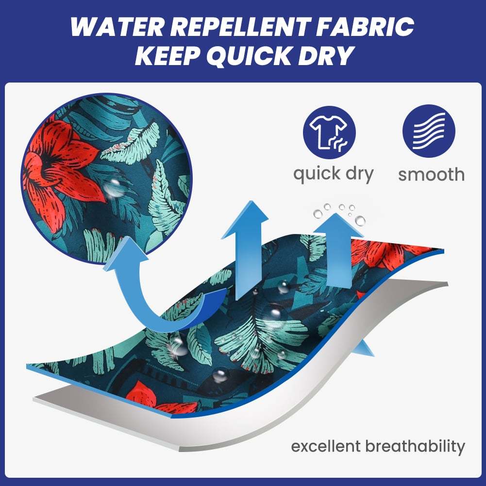 4.5 Inch Inseam Vintage Dark Green Flower Swim Trunks-VibeCloset