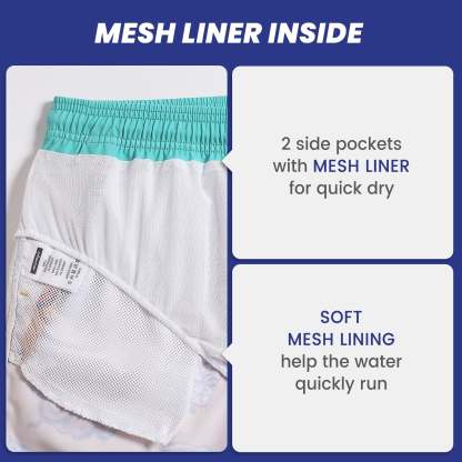 4.5 Inch Inseam Vintage Stretch White Circus Swim Trunks-VibeCloset