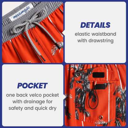 4.5 Inch Inseam Vintage Stretch Coconut Swim Trunks-VibeCloset