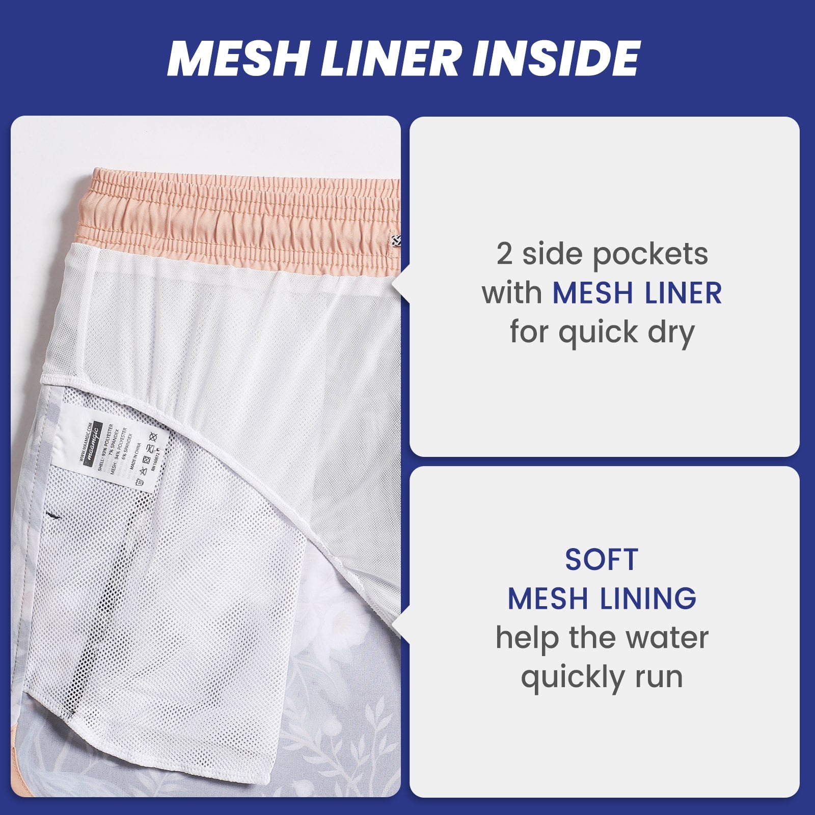 4.5 Inch Inseam Vintage Stretch Crane Bouquet Swim Trunks-VibeCloset