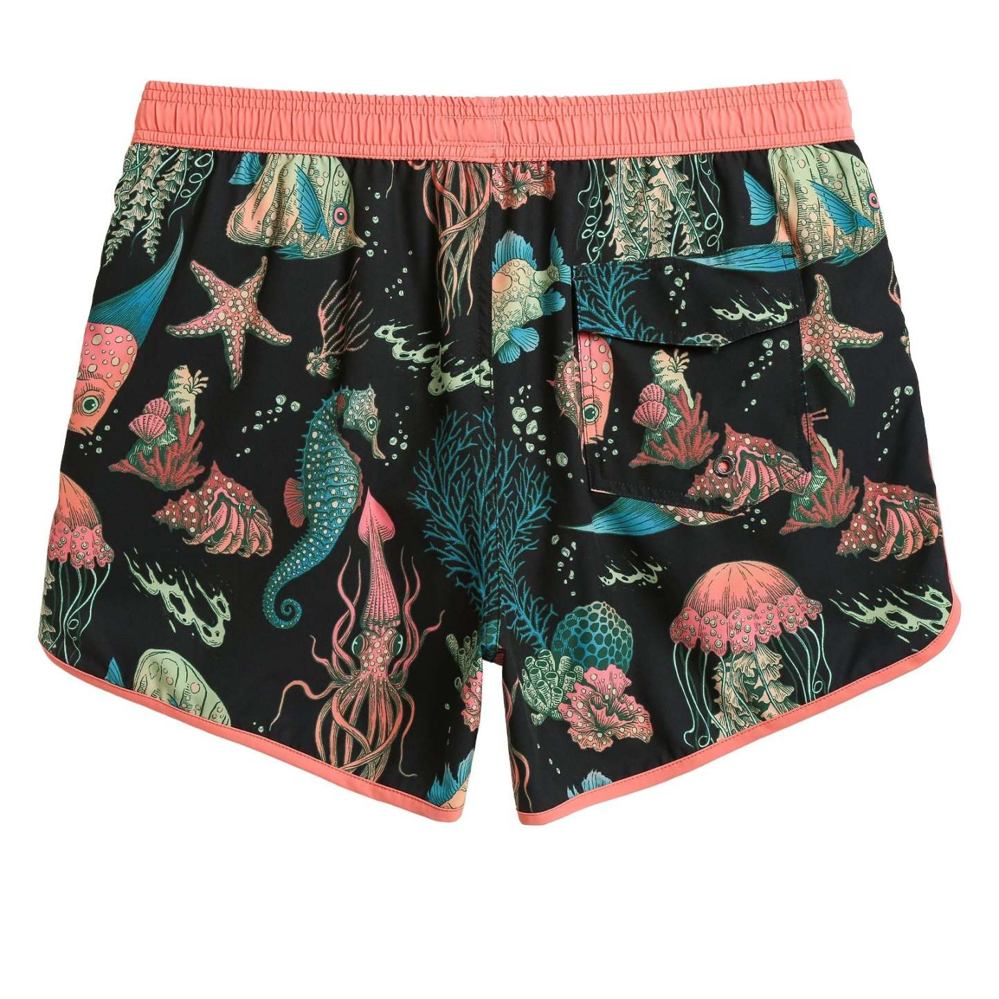 4.5 Inch Inseam Vintage Stretch Dark Sea Swim Trunks-VibeCloset