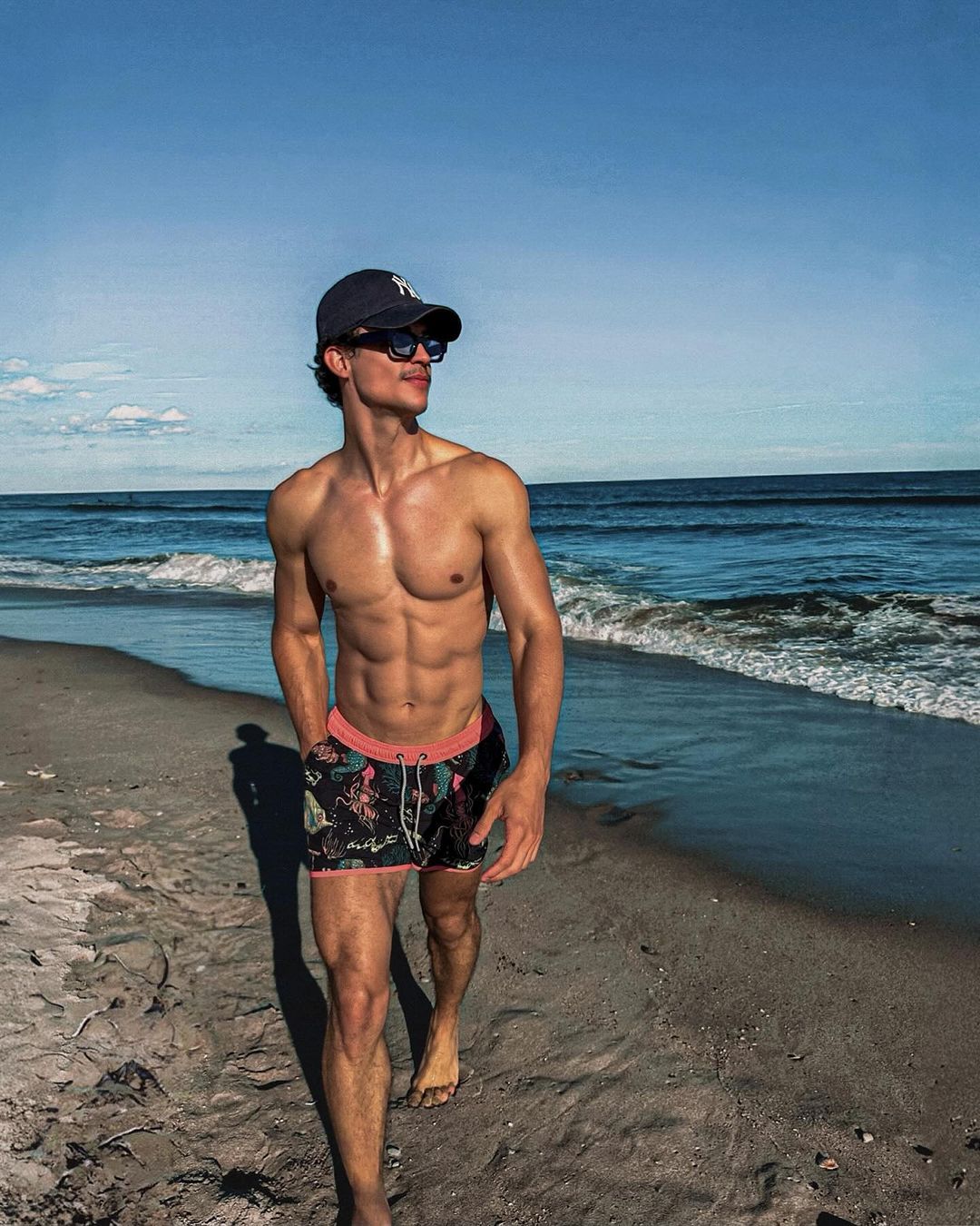 4.5 Inch Inseam Vintage Stretch Dark Sea Swim Trunks-VibeCloset