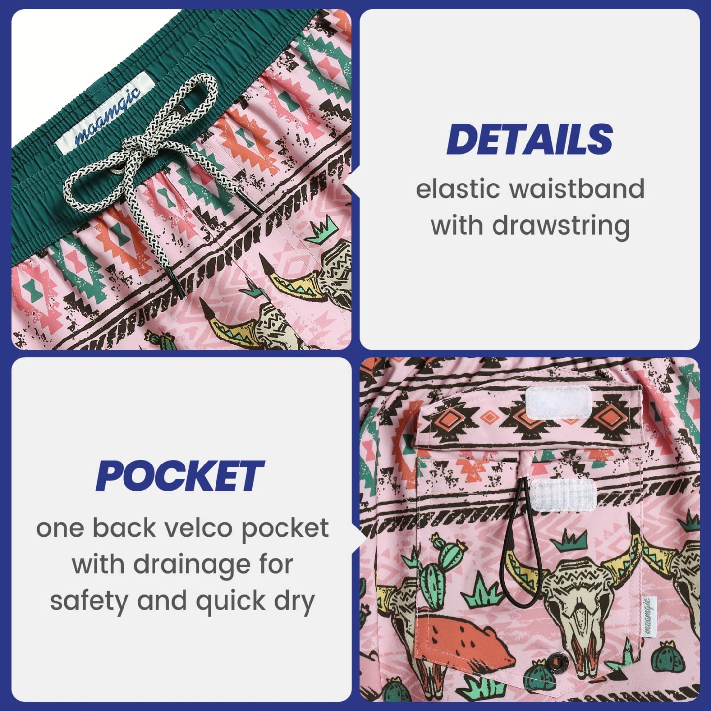 4.5 Inch Inseam Vintage Stretch Desert Gobi Swim Trunks-VibeCloset