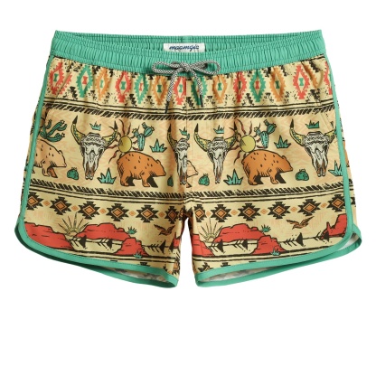 4.5 Inch Inseam Vintage Stretch Desert Gobi Swim Trunks-VibeCloset