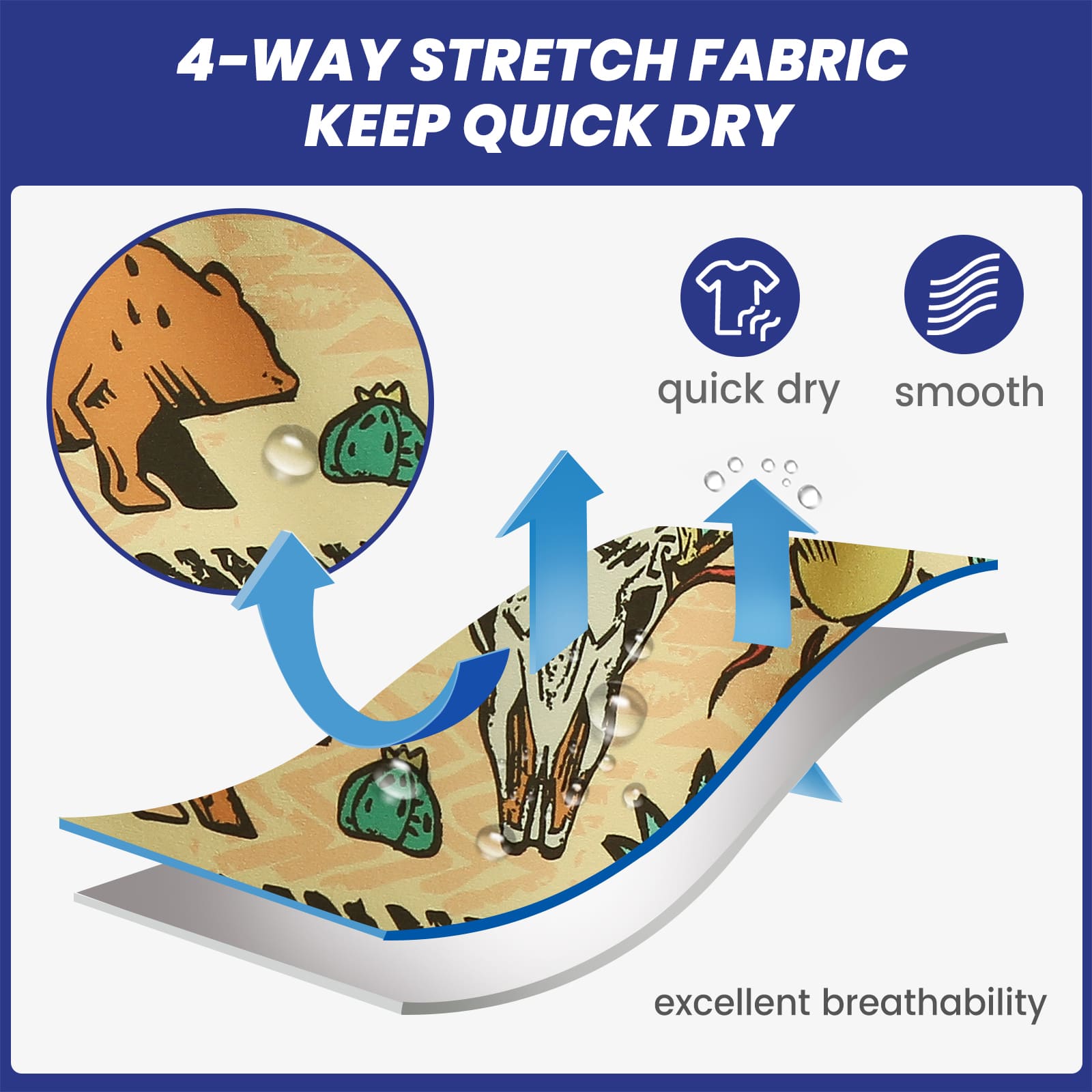 4.5 Inch Inseam Vintage Stretch Desert Gobi Swim Trunks-VibeCloset