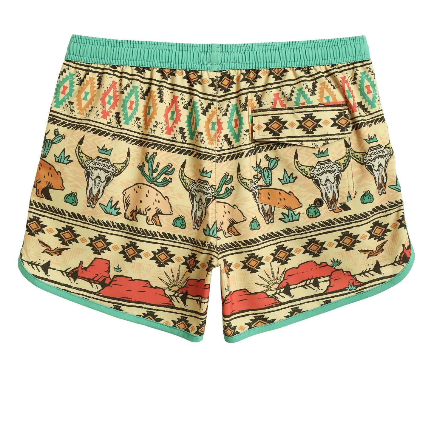 4.5 Inch Inseam Vintage Stretch Desert Gobi Swim Trunks-VibeCloset