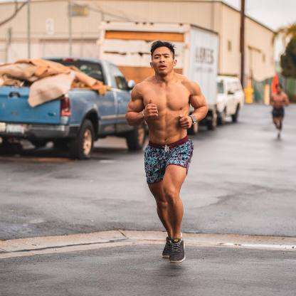 4.5 Inch Inseam Vintage Stretch Gothic Bouquet Swim Trunks-VibeCloset