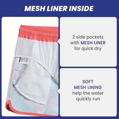 4.5 Inch Inseam Vintage Stretch White Circus Swim Trunks-VibeCloset