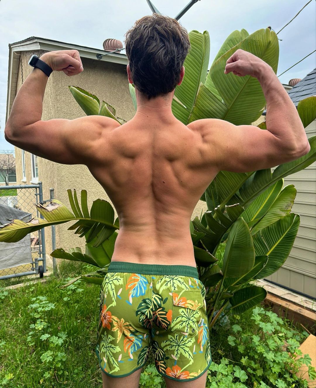 4.5 Inch Inseam Vintage Stretch Green Malaysia Swim Trunks-VibeCloset