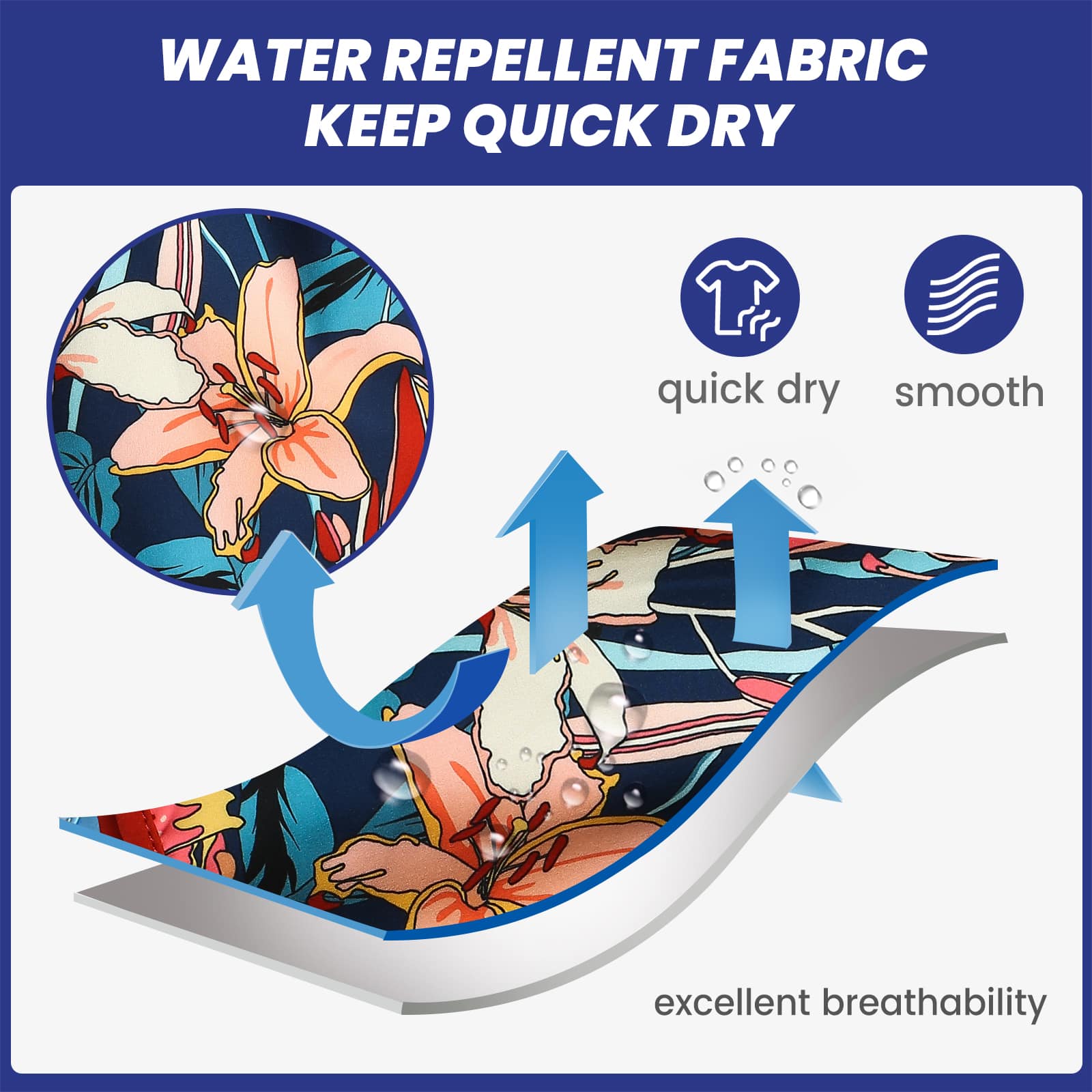 4.5 Inch Inseam Vintage Stretch Lily Bouquet Swim Trunks-VibeCloset