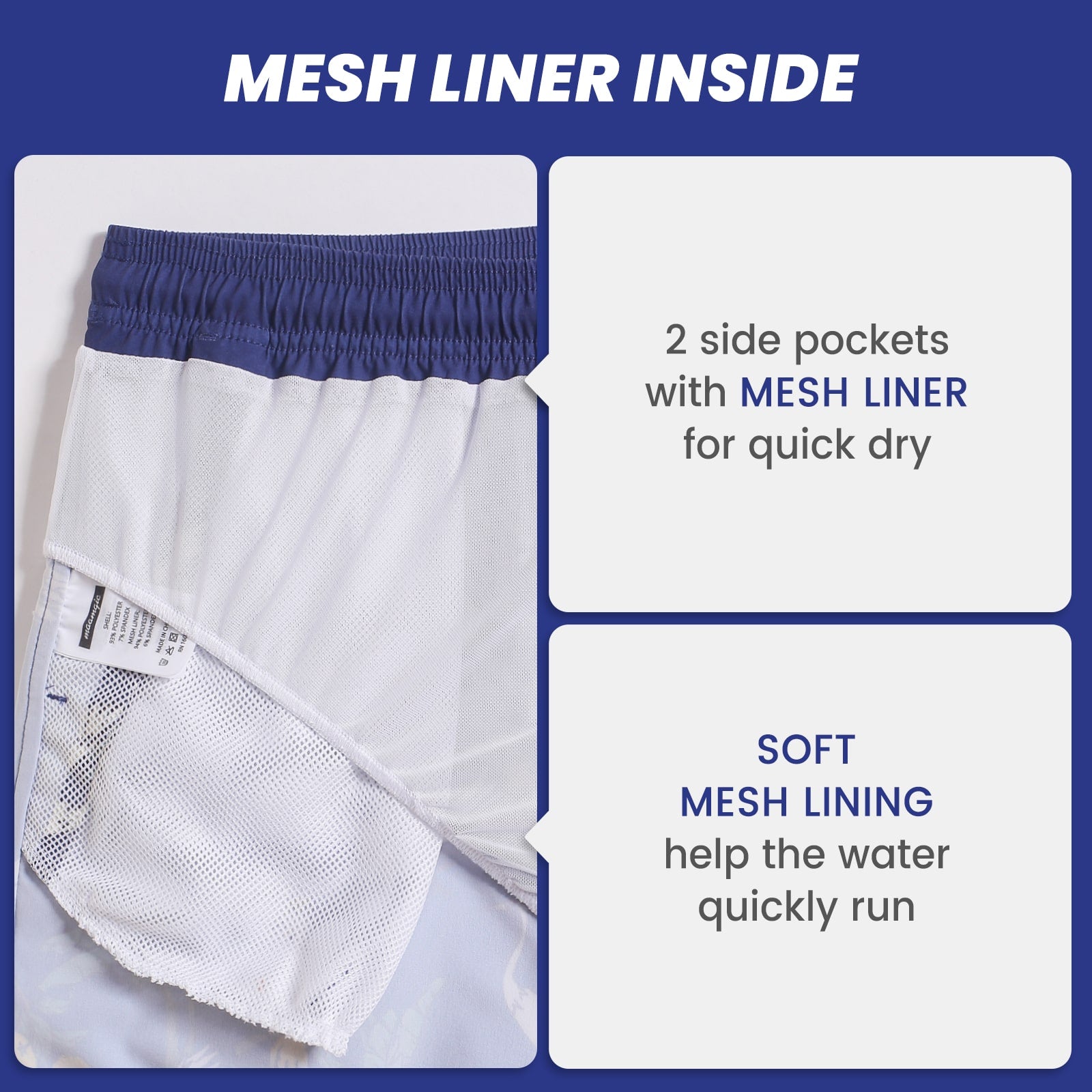 4.5 Inch Inseam Vintage Stretch Navy Crane Swim Trunks-VibeCloset