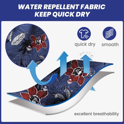 4.5 Inch Inseam Vintage Stretch Night Elf Flower Swim Trunks-VibeCloset