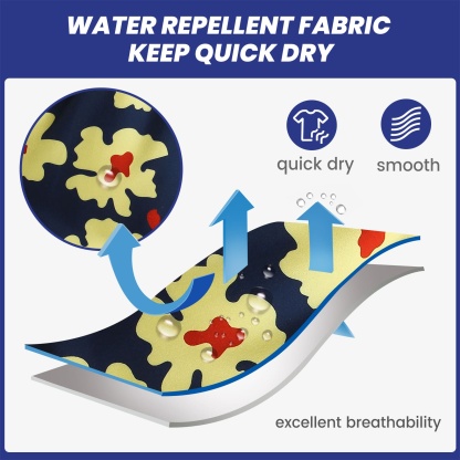 4.5 Inch Inseam Vintage Stretch Omelette Flower Swim Trunks-VibeCloset