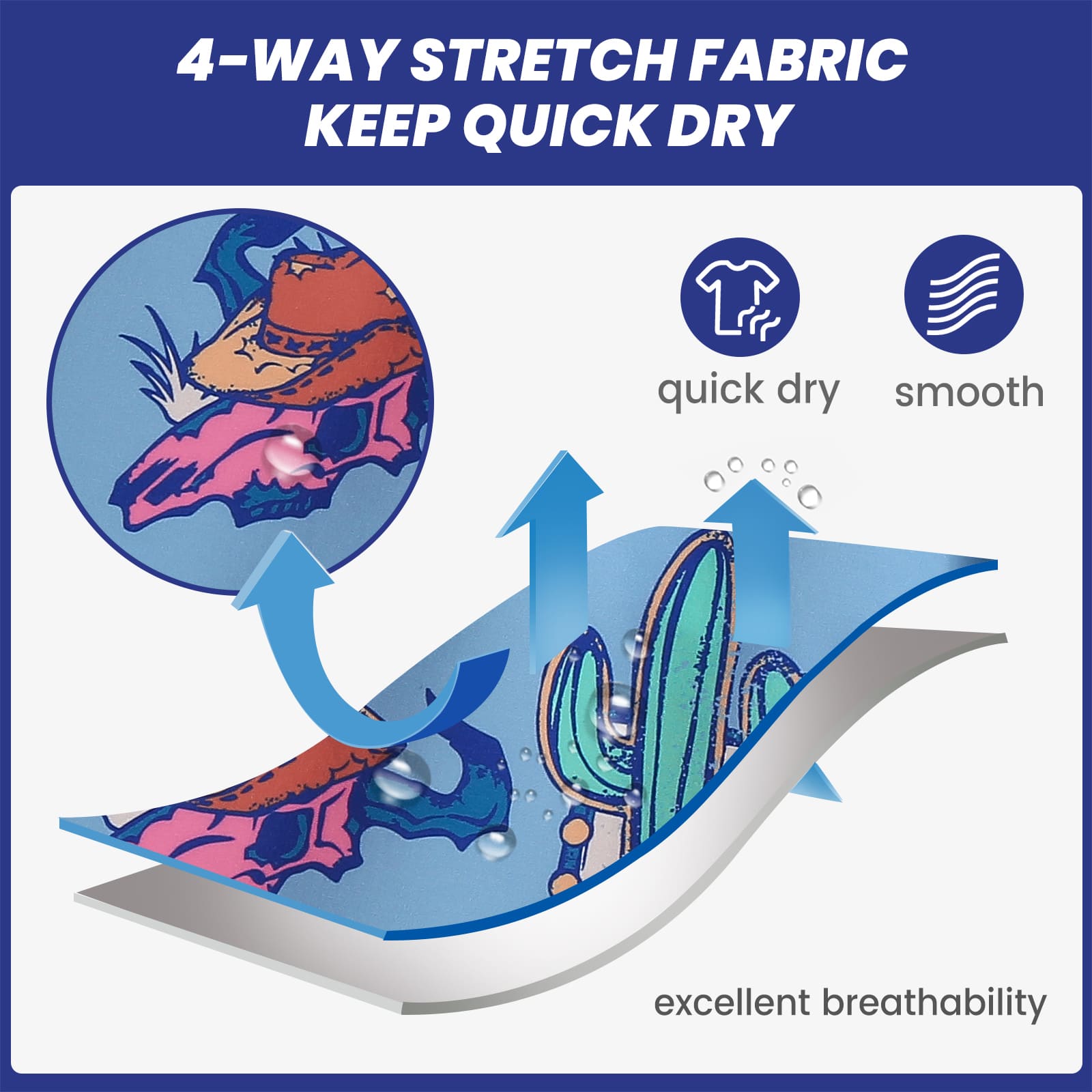 4.5 Inch Inseam Vintage Stretch Red Dead Swim Trunks-VibeCloset