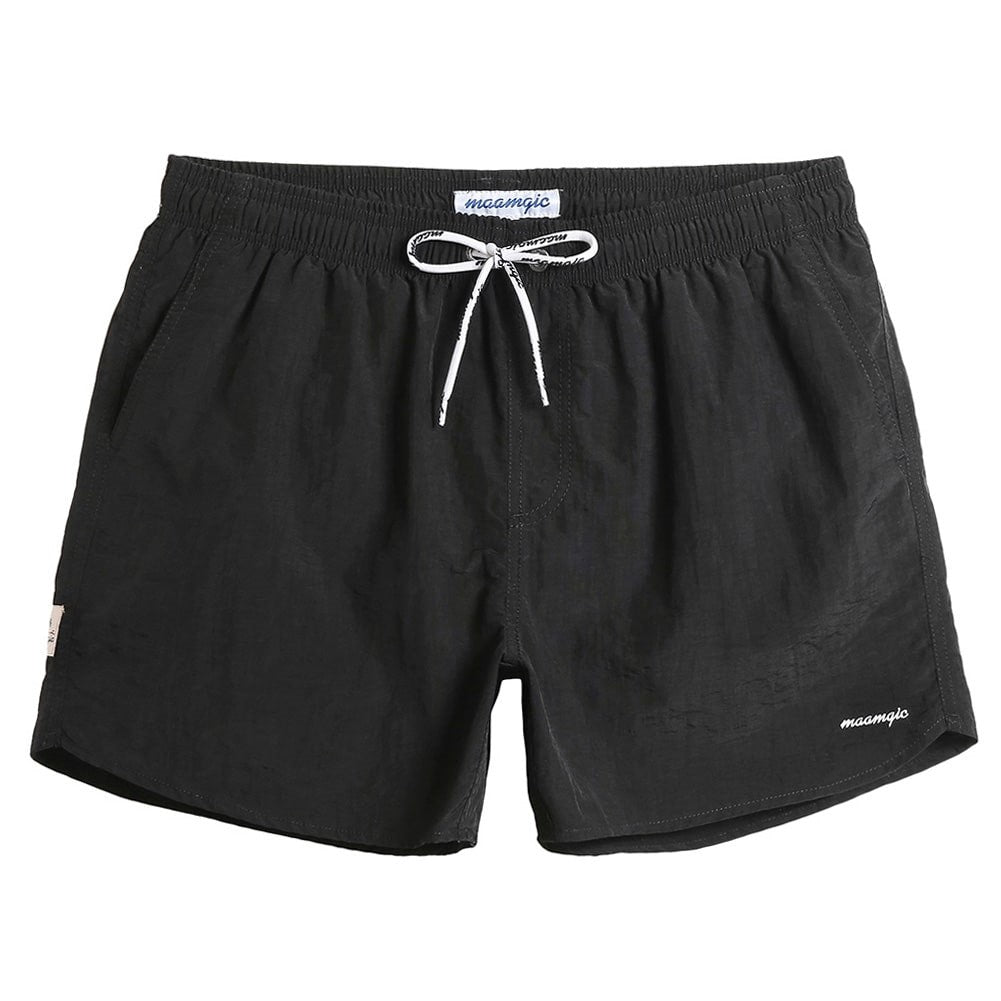 4.5 Inch Solid Nylon Swim Trunks Slim Fit-unboundedy