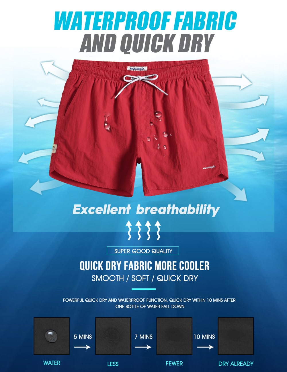 4.5 Inch Solid Nylon Swim Trunks Slim Fit-unboundedy