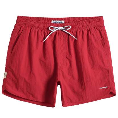 4.5 Inch Solid Nylon Swim Trunks Slim Fit-unboundedy