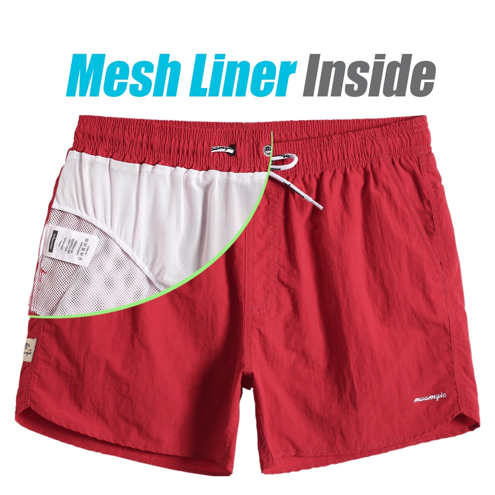 4.5 Inch Solid Nylon Swim Trunks Slim Fit-unboundedy