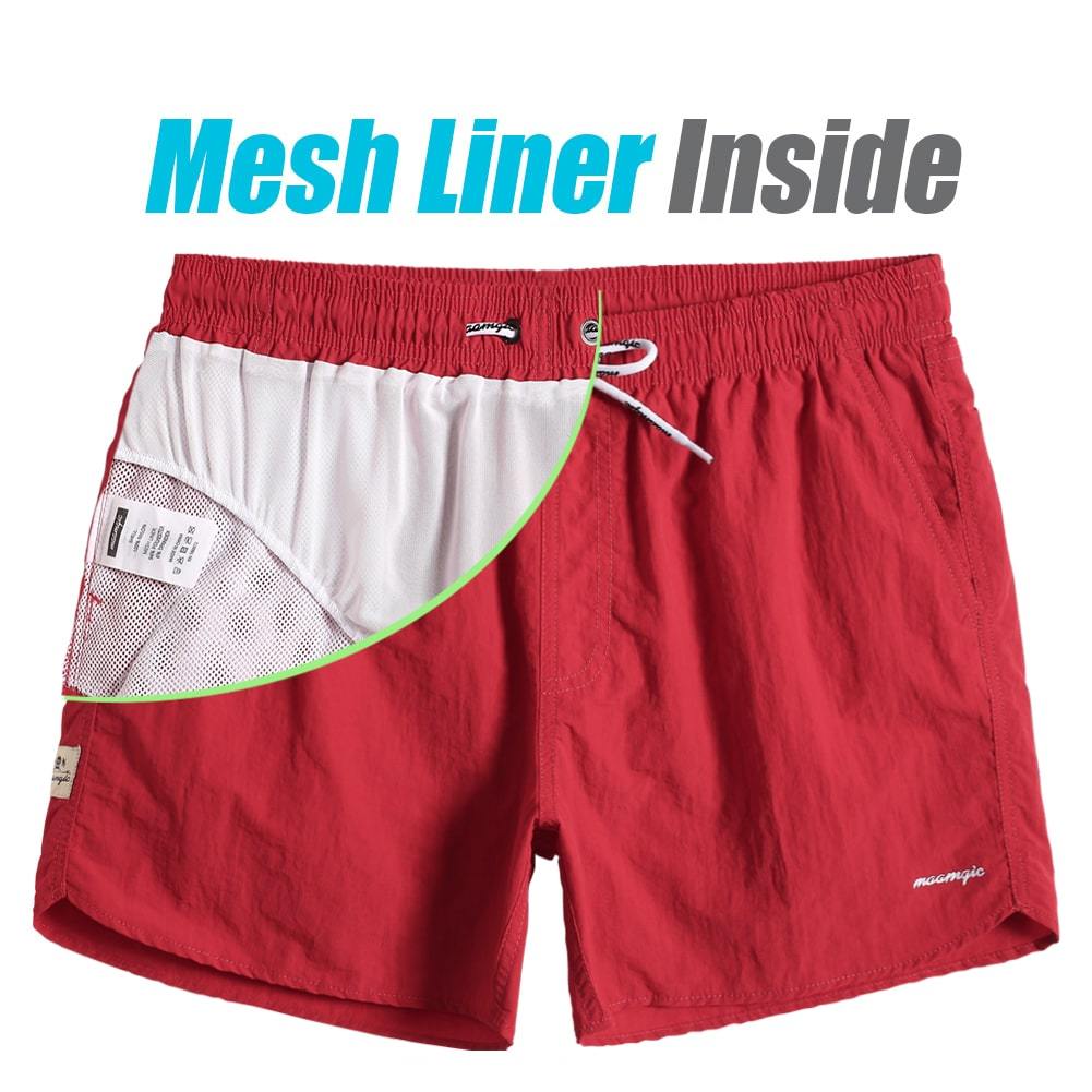 4.5 Inch Solid Nylon Swim Trunks Slim Fit-unboundedy