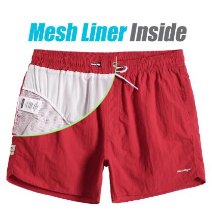 4.5 Inch Solid Nylon Swim Trunks Slim Fit-unboundedy