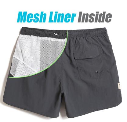 4.5 Inch Solid Nylon Swim Trunks Slim Fit-unboundedy