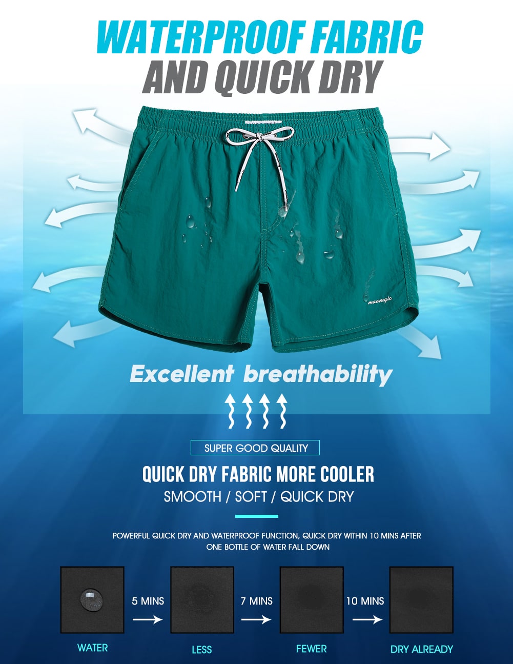 4.5 Inch Solid Nylon Swim Trunks Slim Fit-unboundedy