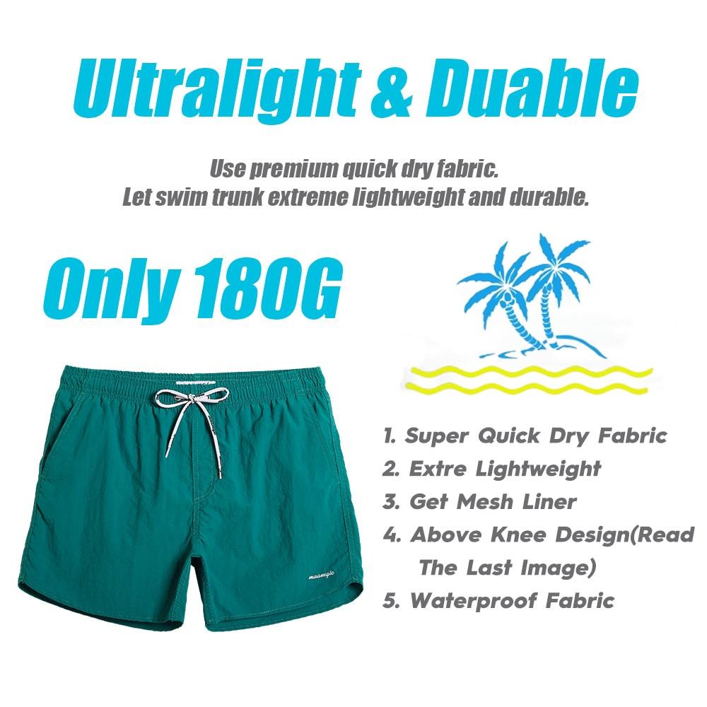 4.5 Inch Solid Nylon Swim Trunks Slim Fit-unboundedy