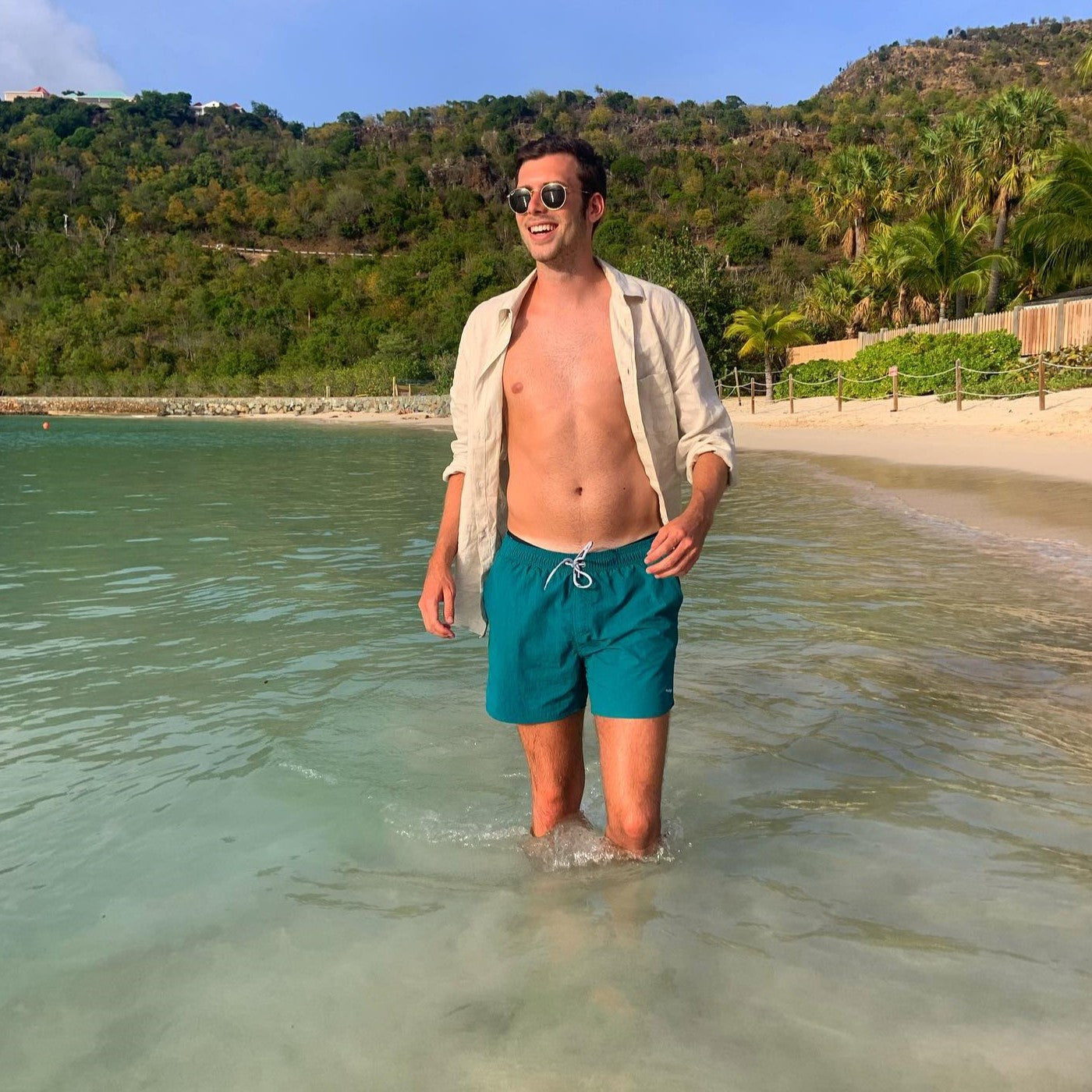 4.5 Inch Solid Nylon Swim Trunks Slim Fit-unboundedy