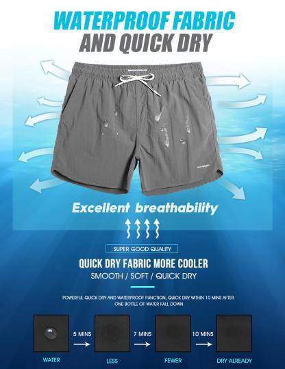 4.5 Inch Solid Nylon Swim Trunks Slim Fit-unboundedy