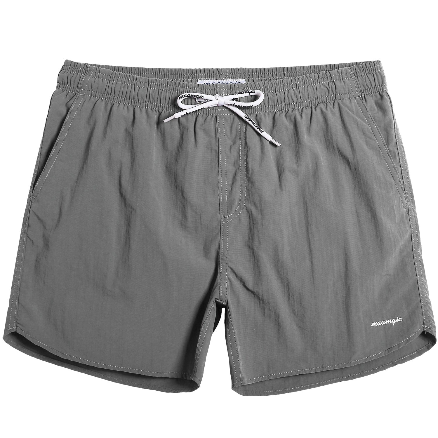 4.5 Inch Solid Nylon Swim Trunks Slim Fit-unboundedy