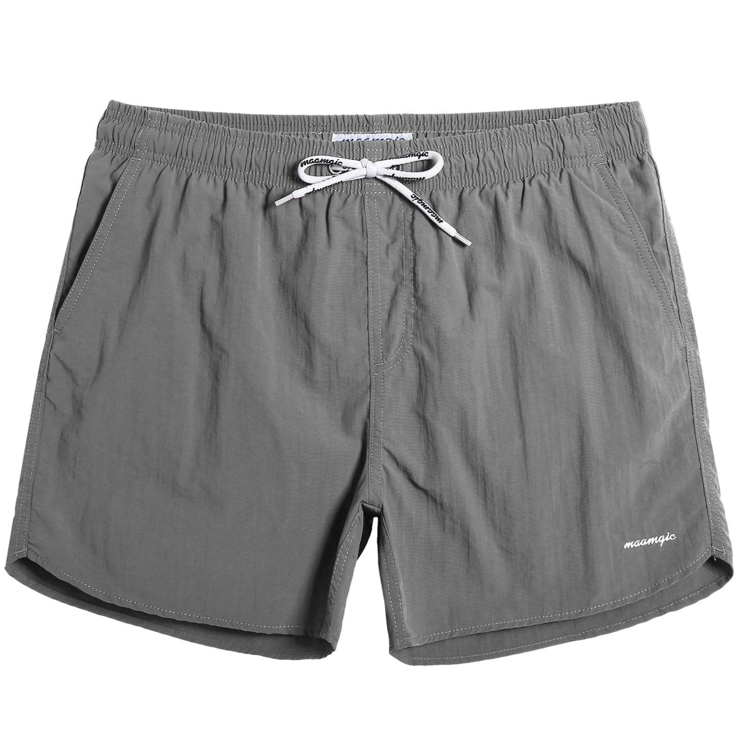 4.5 Inch Solid Nylon Swim Trunks Slim Fit-unboundedy