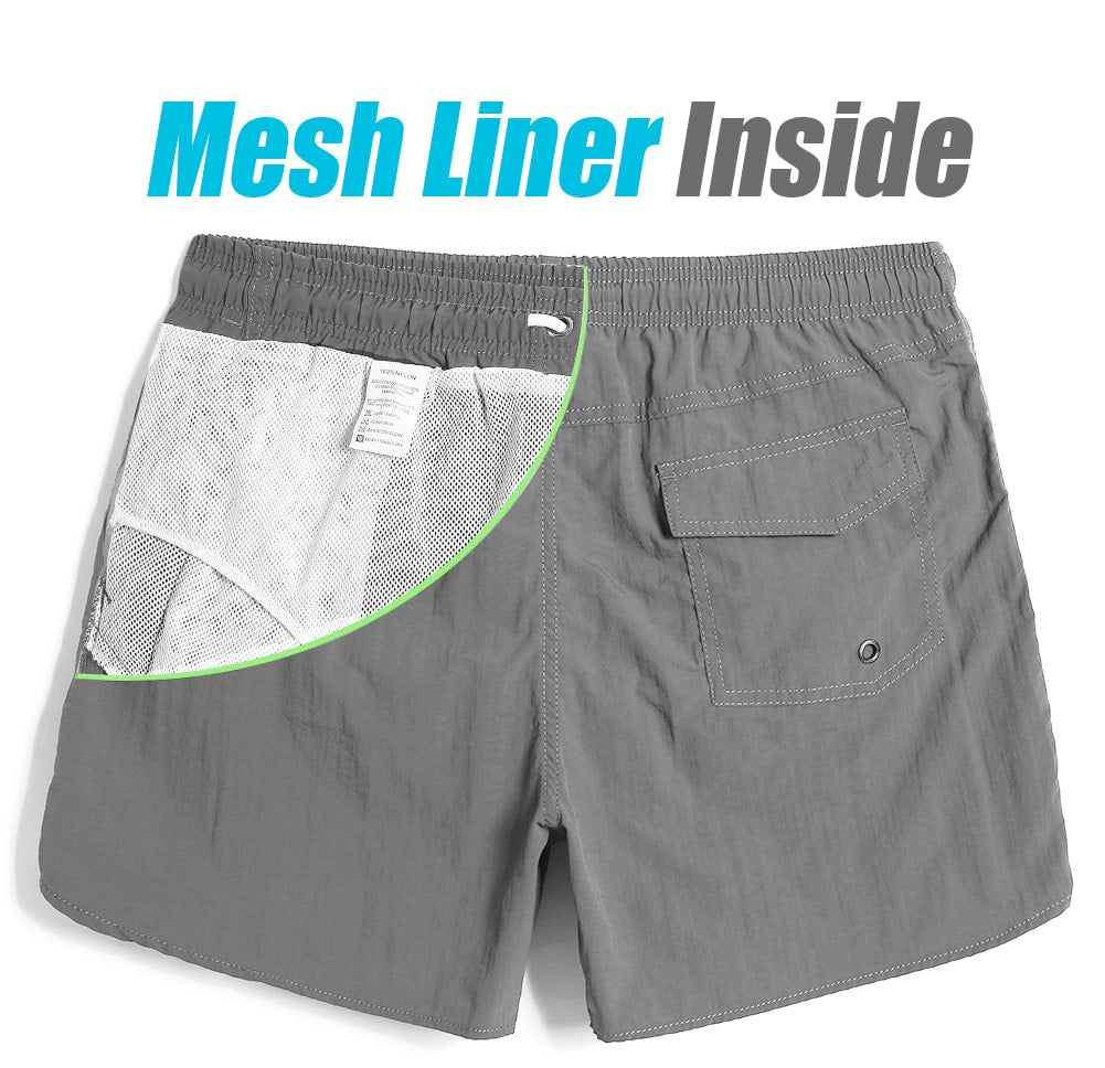 4.5 Inch Solid Nylon Swim Trunks Slim Fit-unboundedy