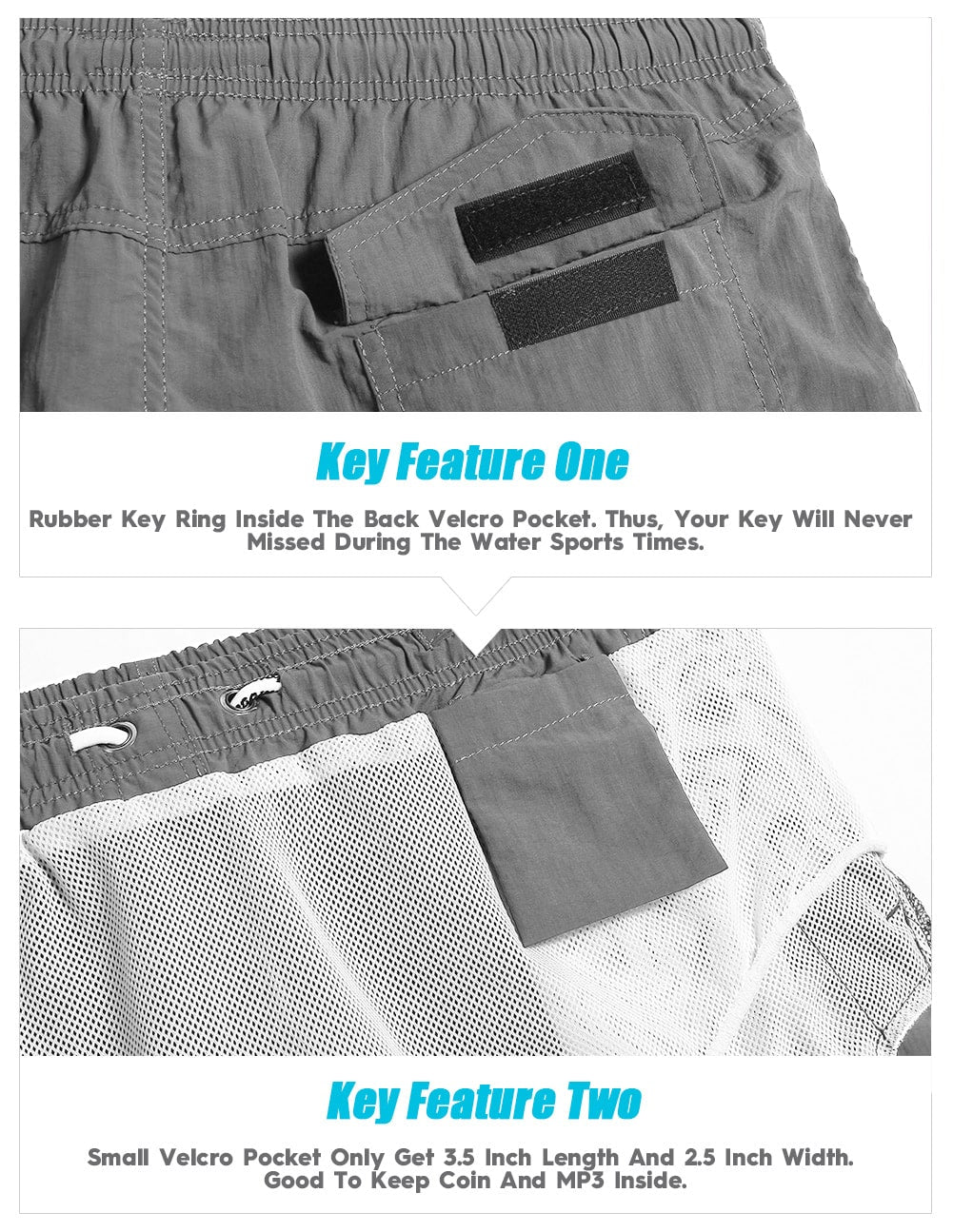 4.5 Inch Solid Nylon Swim Trunks Slim Fit-unboundedy