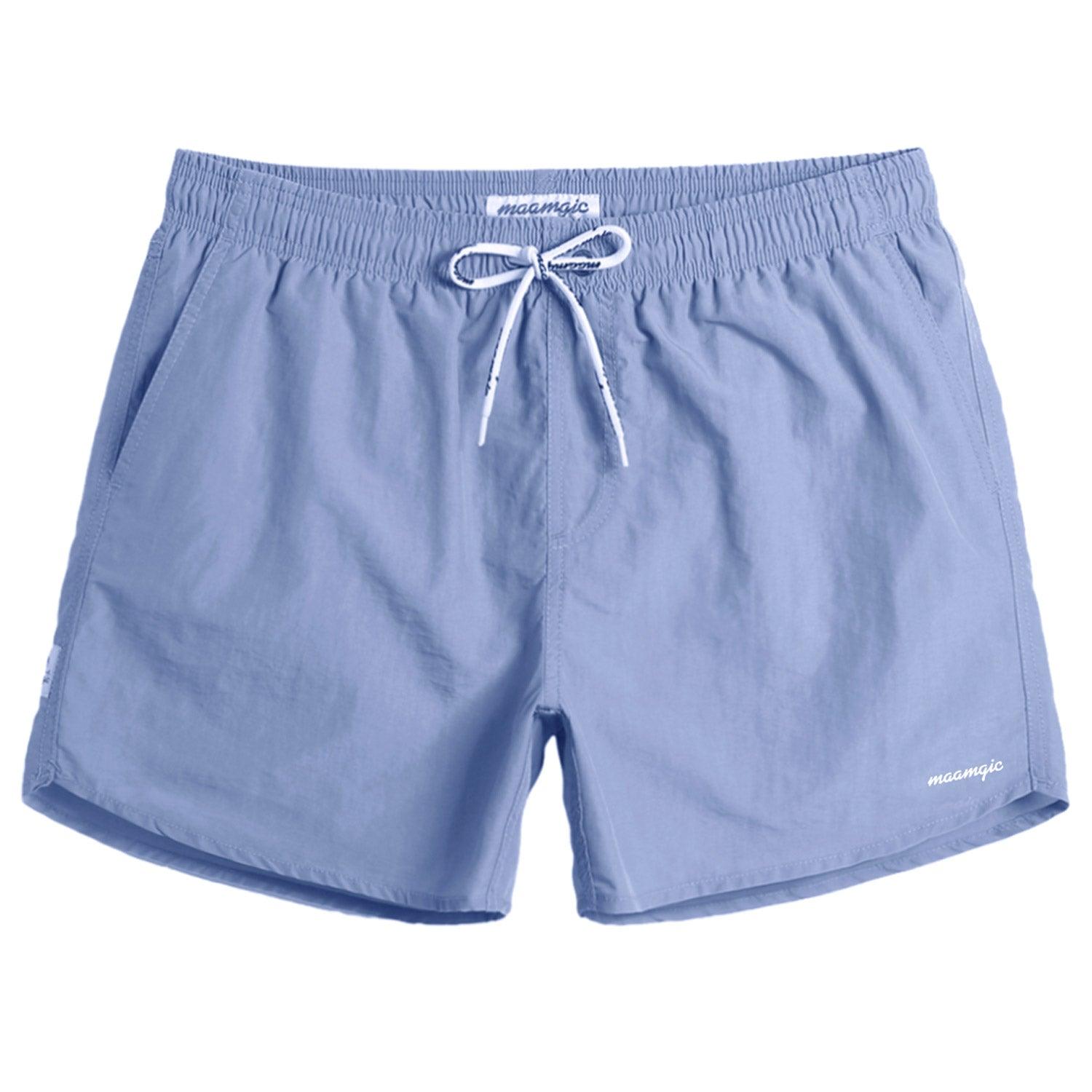 4.5 Inch Solid Nylon Swim Trunks Slim Fit-unboundedy