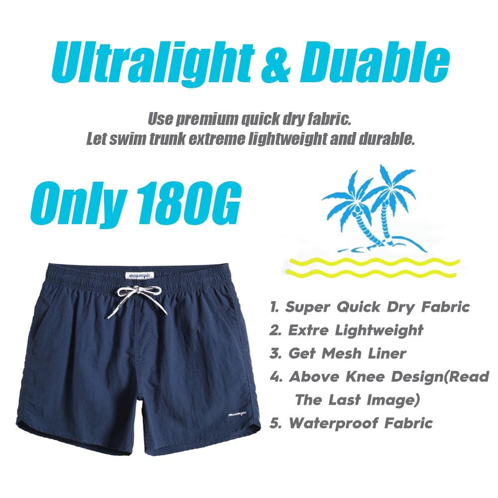 4.5 Inch Solid Nylon Swim Trunks Slim Fit-unboundedy