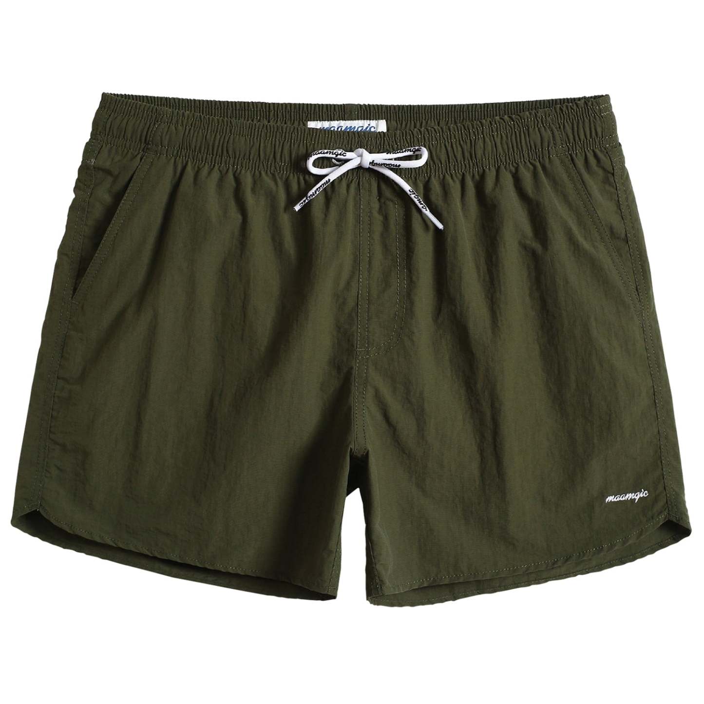 4.5 Inch Solid Nylon Swim Trunks Slim Fit-unboundedy