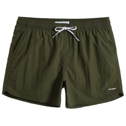 4.5 Inch Solid Nylon Swim Trunks Slim Fit-unboundedy