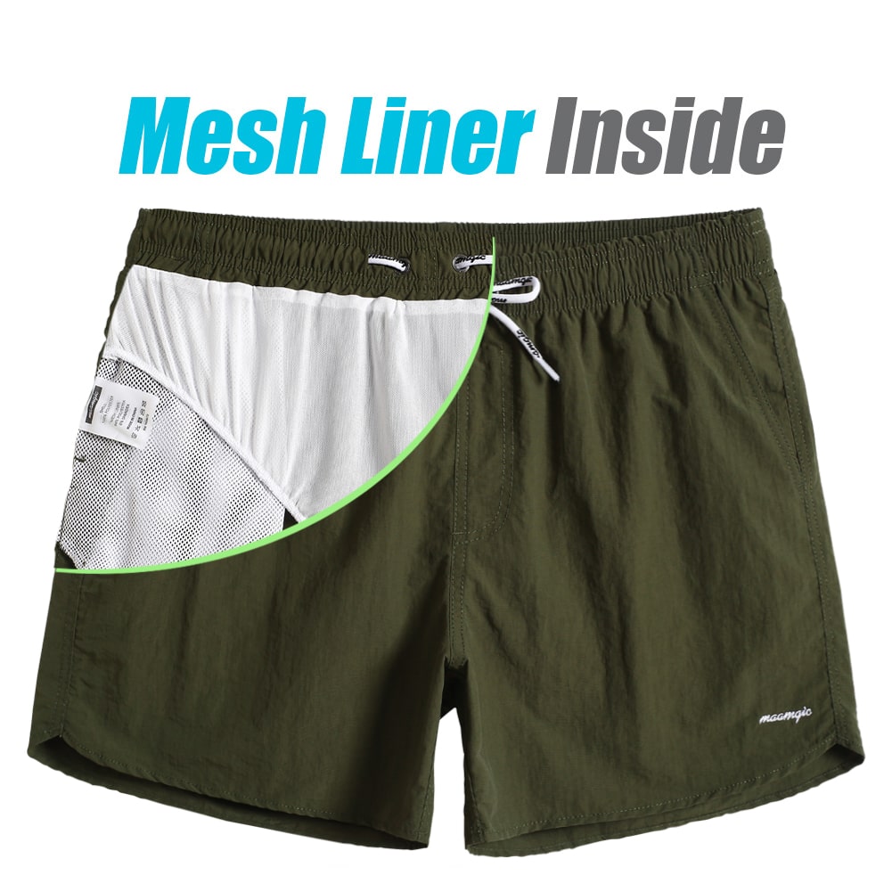 4.5 Inch Solid Nylon Swim Trunks Slim Fit-unboundedy