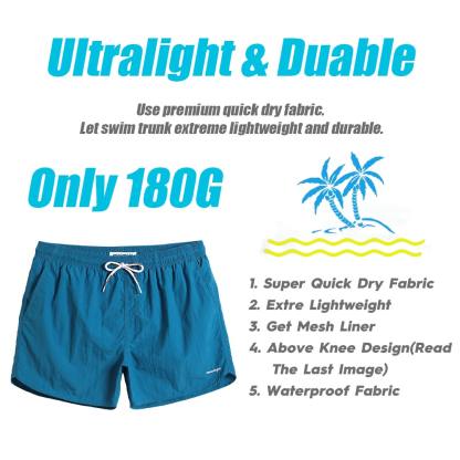 4.5 Inch Solid Nylon Swim Trunks Slim Fit-unboundedy