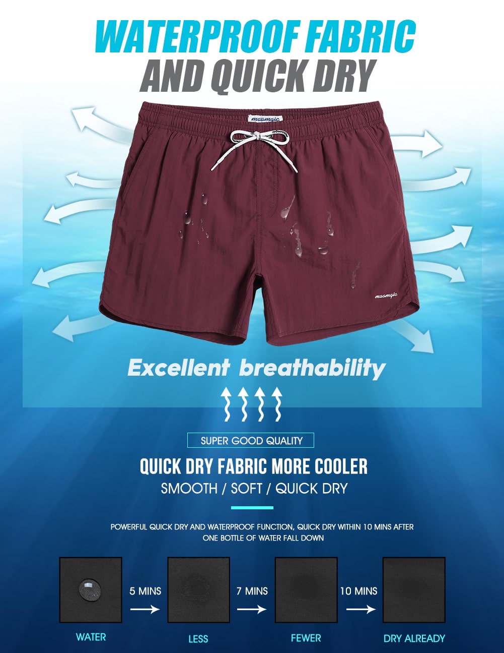 4.5 Inch Solid Nylon Swim Trunks Slim Fit-unboundedy