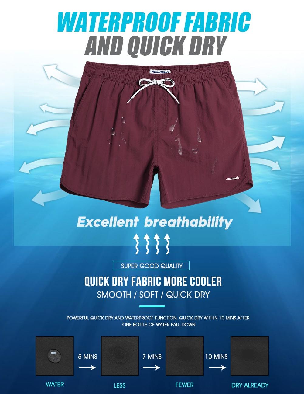 4.5 Inch Solid Nylon Swim Trunks Slim Fit-unboundedy