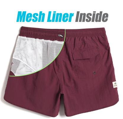 4.5 Inch Solid Nylon Swim Trunks Slim Fit-unboundedy