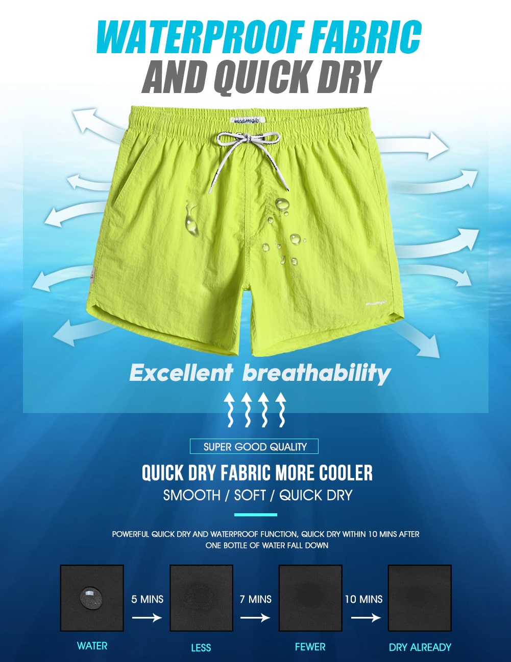 4.5 Inch Solid Nylon Swim Trunks Slim Fit-unboundedy