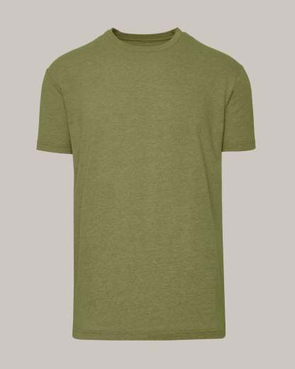 Dark Heather Willow Short Sleeve Crew Neck Tee-VibeCloset