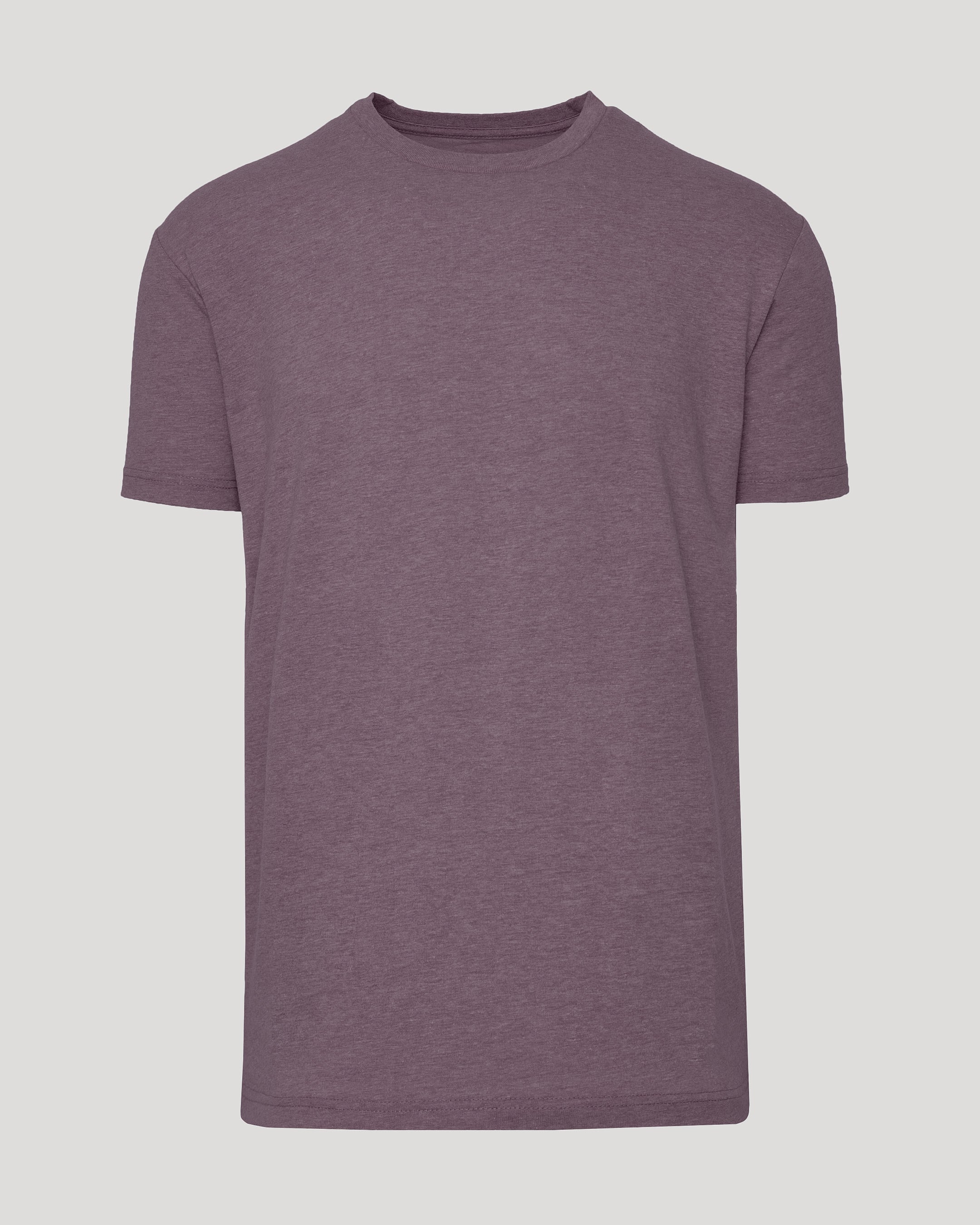 Dark Heather Amethyst Short Sleeve Crew Neck Tee-VibeCloset