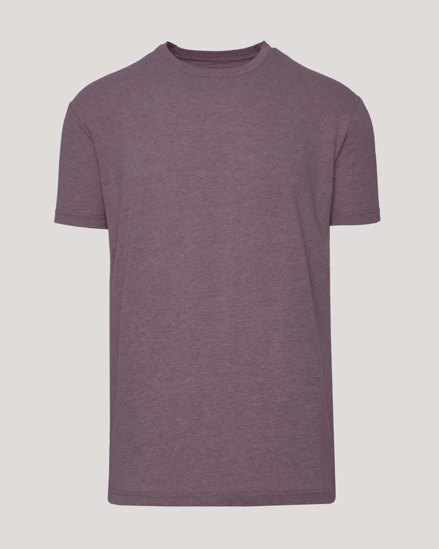 Dark Heather Amethyst Short Sleeve Crew Neck Tee-VibeCloset